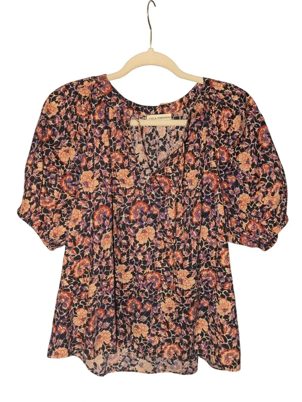 Ulla Johnson puff-sleeve floral-print top